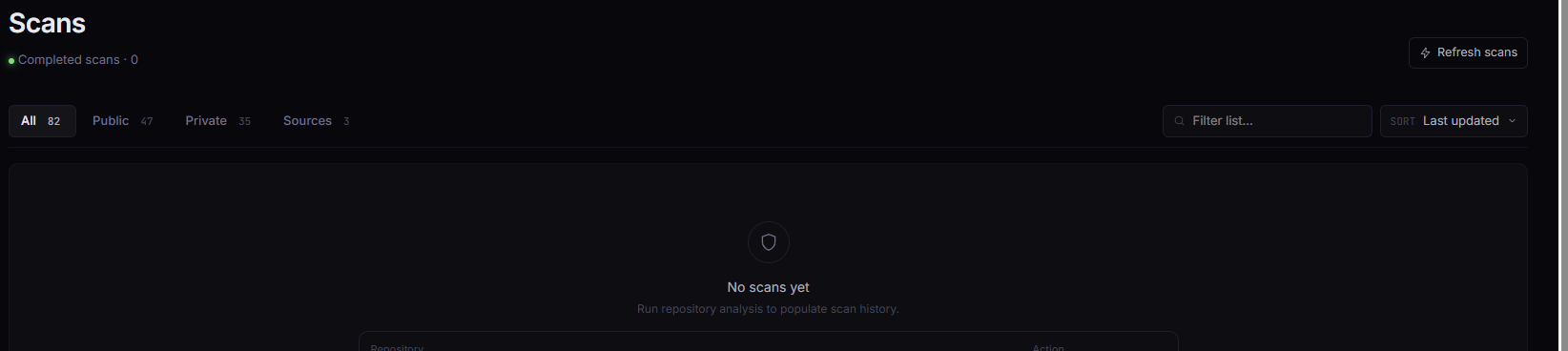RepoX scans screen